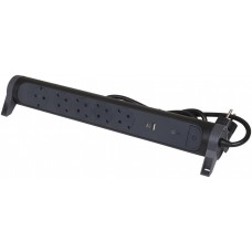 Разклонител 5ца 1,5м. с ключ и защита от пренапрежение USB A+C